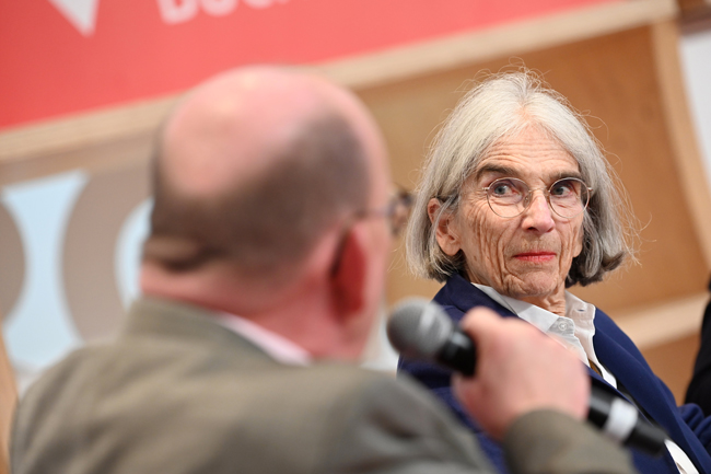Donna Leon beim 70 Jahre Diogenes Talk © Diogenes / picture alliance / Frank May