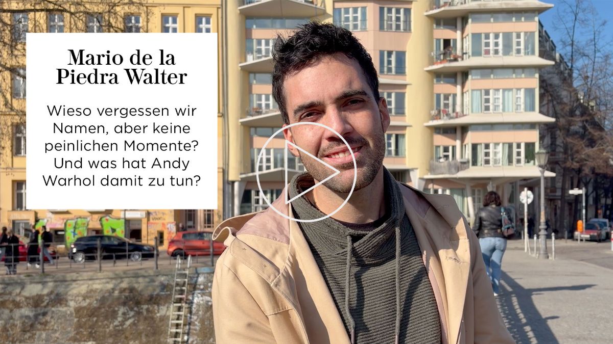 Mario de la Piedra Walter: Wieso vergessen wir Namen, aber keine peinlichen Momente? Und was hat Andy Warhol damit zu tun?