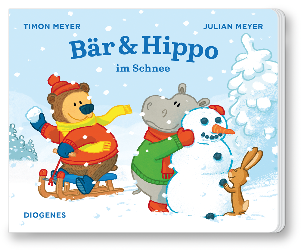 Timon & Julian Meyer Bär & Hippo im Schnee