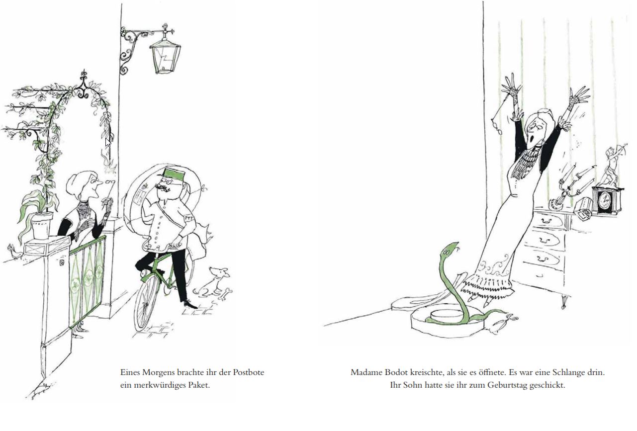 Aus: Tomi Ungerer CRICTOR, Die gute Schlange, Deutsch von Hans Ulrik, © 1968 Diogenes Verlag, Zürich