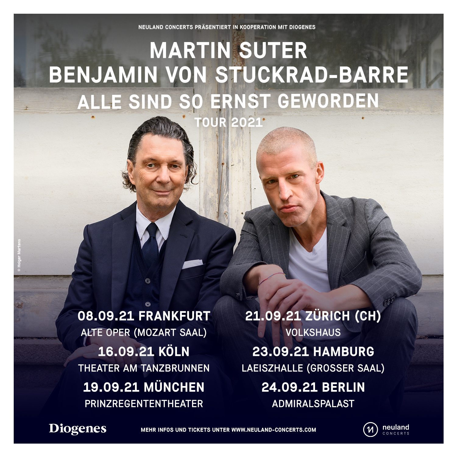 Martin Suter und Benjamin von Stuckrad-Barre gehen auf Tour