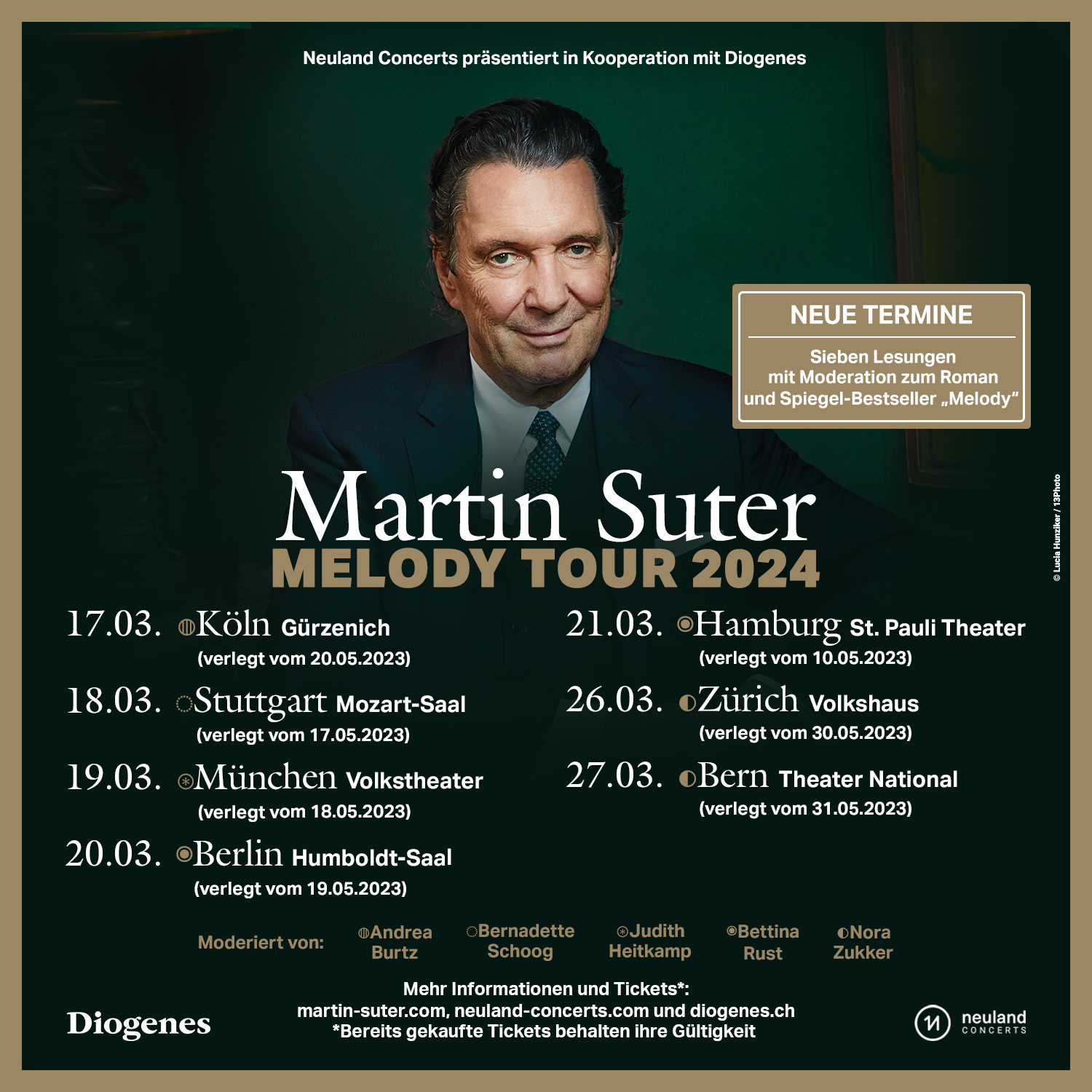 Melody-Tour von Martin Suter Nachholtermine