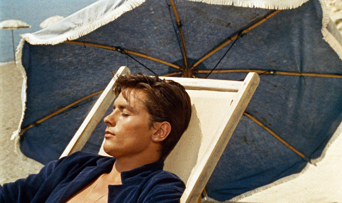 Alain Delon als Tom Ripley in der Verfilmung von René Clément Nur die Sonne war Zeuge (1960).