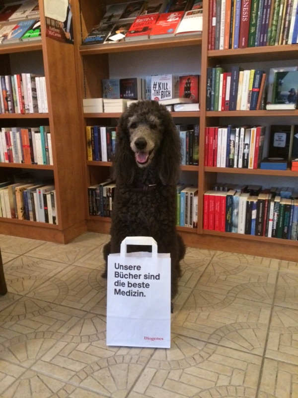 Buchhandelshund Hera aus der Buchhandlung BücherRaum in Nürnberg ©Angela Raum