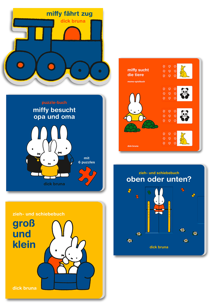 Zu Miffys 65. Geburtstag fünf neue Bilderbücher zum Spielen