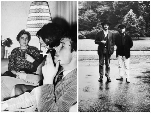 »Bist ein Graf ohne Schloss«, meinte Andreas Kissling zu Otto Jägersberg. Aber mit einem Verlag: Otto Jägersberg während eines Buchhändlerabends bei Ursula Sobottka in Berlin, 1961, und rechts mit Daniel Keel in Baden-Baden, ca. 1972 (Foto: © Anna Keel, Ursula Sobottka / Diogenes Verlag). »Bist ein Graf ohne Schloss«, meinte Andreas Kissling zu Otto Jägersberg. Aber mit einem Verlag: Otto Jägersberg während eines Buchhändlerabends bei Ursula Sobottka in Berlin, 1961, und rechts mit Daniel Keel in Baden-Baden, ca. 1972 (Foto: © Anna Keel, Ursula Sobottka / Diogenes Verlag).