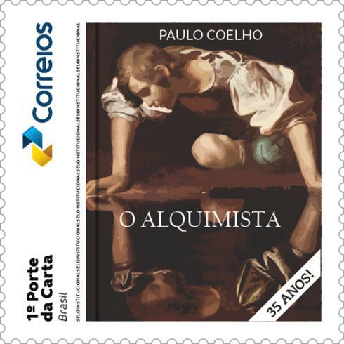 Jubiläumsbriefmarke Der Alchimist von Paulo Coelho