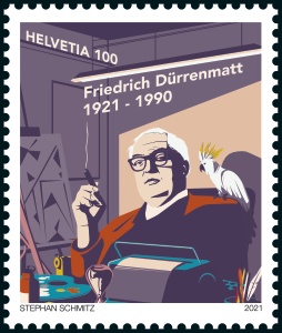 Friedrich Dürrenmatt Sonderbriefmarke zum Jubiläum