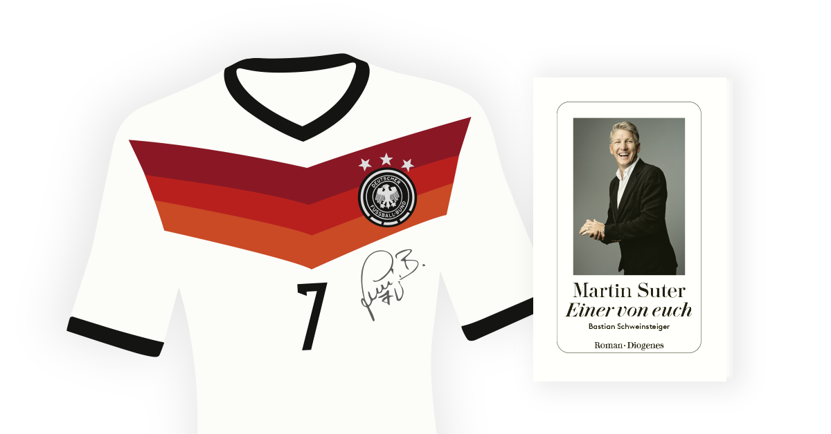 signiertes WM trikot bastian schweinsteiger + roman ›einer von euch‹ signiertes WM trikot bastian schweinsteiger + roman ›einer von euch‹
