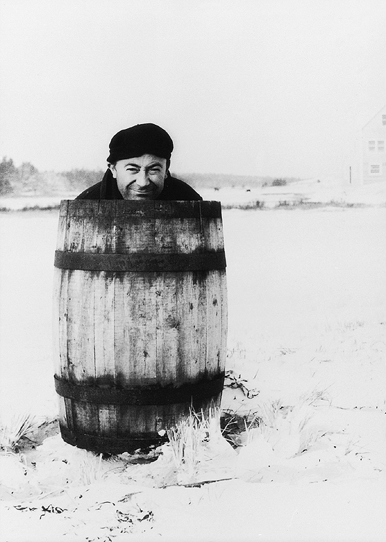 Keel zu Besuch auf Ungerers Farm in Nova Scotia, fotografiert von Ungerer, 1973.